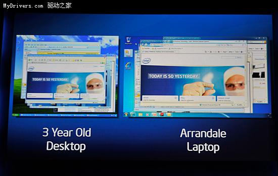 Intel演示32nm新架构处理器Sandy Bridge运行Windows 7