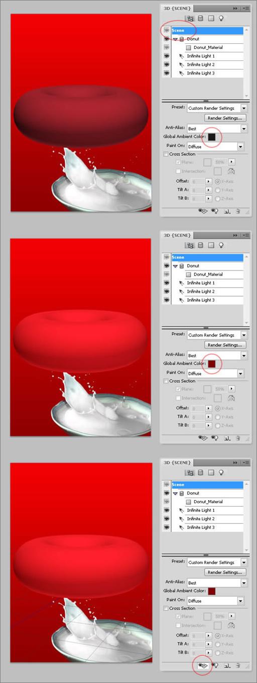 Photoshop CS4的3D工具绘制甜麦圈包装袋