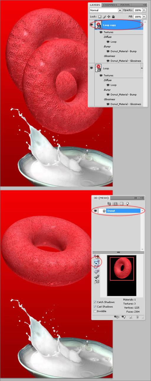 Photoshop CS4的3D工具绘制甜麦圈包装袋