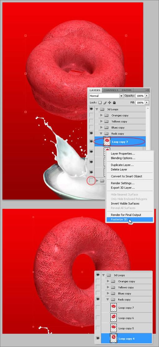 Photoshop CS4的3D工具绘制甜麦圈包装袋