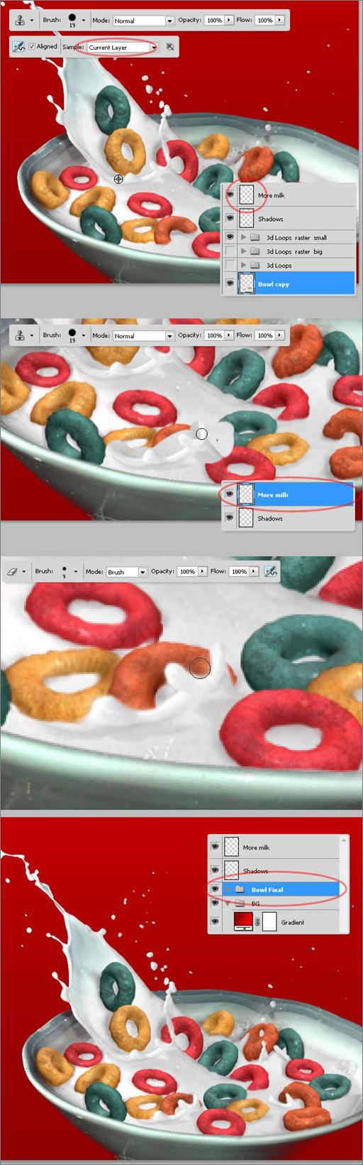 Photoshop CS4的3D工具绘制甜麦圈包装袋