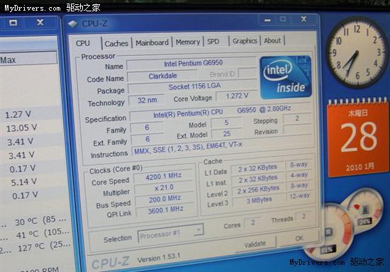 Core i5-670继续超频之旅 冲至7110MHz