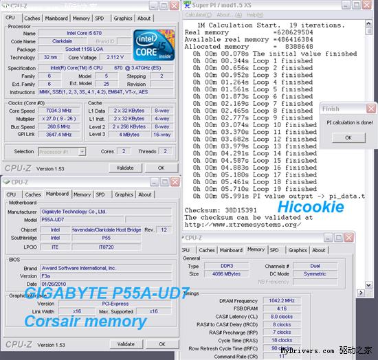 Core i5-670发威 SuperPI 1M世界纪录突破6秒大关