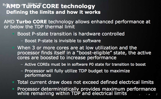 AMD Phenom II X6/X4 Turbo CORE智能加速详解