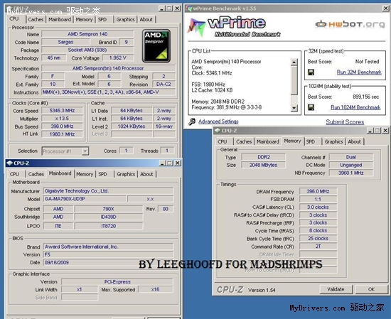 单核也疯狂：Sempron 140超频5.5GHz