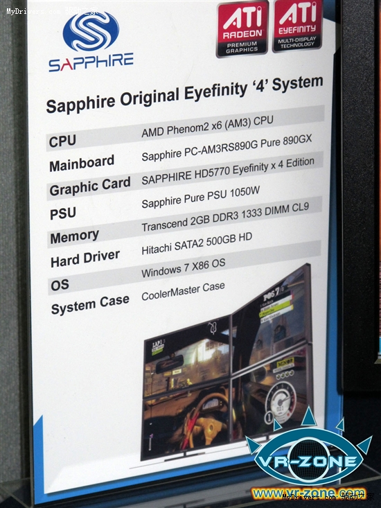 蓝宝展示Radeon HD 5770 Eyefinity 4四屏输出