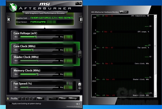 微星Afterburner 1.6.1发布 支持GTX 460