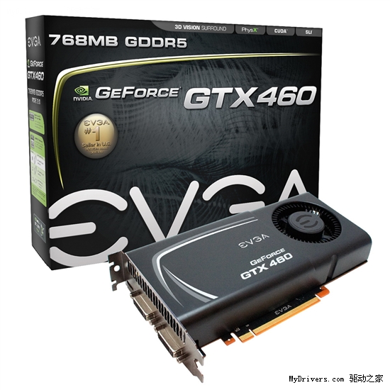 EVGA连发六款GTX 460 最高超频763MHz