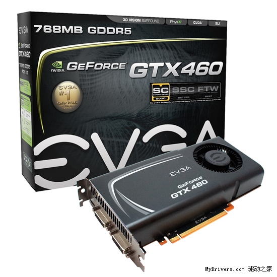 EVGA连发六款GTX 460 最高超频763MHz