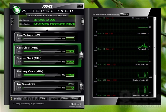 微星发布全新Afterburner 2.0.0 Beta 6 可调显存电压