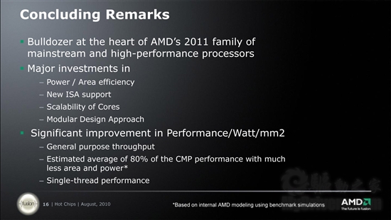 官方幻灯片：AMD详解推土机、山猫新架构