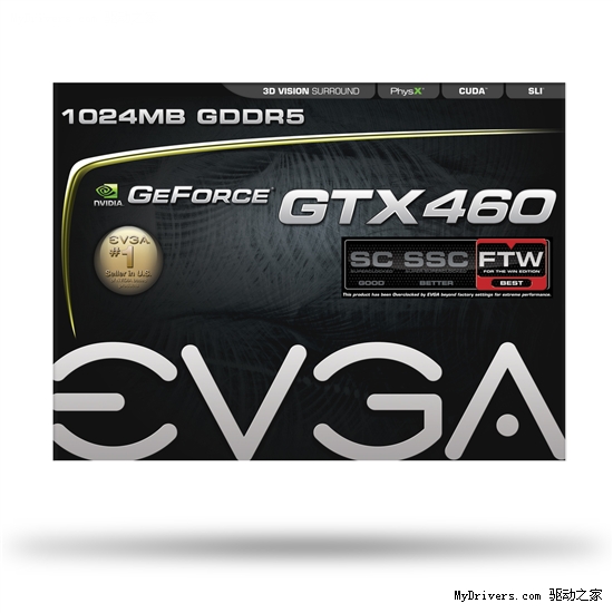 850MHz：EVGA双发超频版GTX 460 FTW