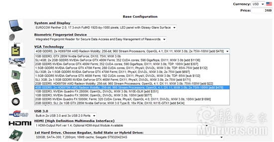 Eurocom笔记本迅速配备Radeon HD 6970M